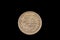 Old Pakistani Fifty Rupee Coin Isolated On Black