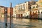 Old palaces and colorful buildings next to the Grand Canal in Venice