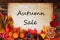 Old Paper With Autumn Sale, Colorful Autumn Decoration