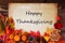 Old Paper With Happy Thanksgiving, Colorful Autumn Decoration