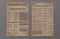 Old paper newspaper template. Vintage news articles old design. Newsprint magazine set brochure newspaper pages with headline