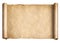 Old paper scroll or parchment isolated