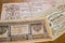 Old paper tsarist money of the Russian Empire