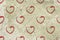 Old paper vintage heart texture, Hearts print papers