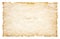 Old parchment paper sheet vintage aged or texture isolated on white background