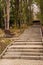 In an old park tiled stone staircase leads upstairs. Sochi, Russia