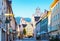 Old part of the city of Fussen in beautiful sunny morning after New Year`s Eve, Bavaria, Germany