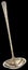 Old Patinated Stainless Steel Sauce Ladle Isolated On Black Background