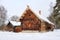 Old Peasant Farm of Kokorins in Snowfall