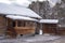 Old peasant farmstead in winter