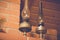 The old peasant vintage retro kerosene lamp for light