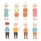 Old people, group of grandparents, grandmothers grandfathers, mature senior persons cartoon characters