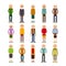 Old people. Set of diverse elderly people with avatars isolated