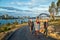 Old people walking in Barangaroo, Sydney