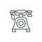 old phone icon vector from antique concept. Thin line illustration of old phone editable stroke. old phone linear sign for use on