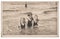 Old photo mother children on the sea Vintage picture