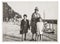 Old photo mother children on the sea Vintage picture