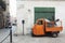 Old Piaggio Ape Car - three-wheeled light commercial vehicle, Bari, Puglia Italy