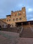 The old Piazza Pretorio in the city center of Certaldo Alto in the Tuscany