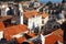 Old picturesque historic port town of Dubrovnik in Croatia viewed from above