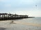 Old pier remains in Baltic sea, Lithuania