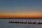 Old pier at sunset. Denham. Shark Bay. Western Australia