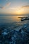 Old pier at sunset in Savudrija, Croatia