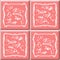 Old pink ceramic tiles seamless pattern texture