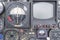 Old plane dashboard and control panel n on display