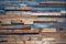 Old planks of various sizes and colors