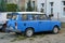 Old plastic East German Trabant 601 car parked