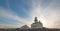 OLD POINT LOMA LIGHTHOUSE UNDER CIRRUS CLOUDS ON POINT LOMA PENINSULA SAN DIEGO CALIFORNIA USA