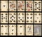 Old Poker Playing Cards - Clubs