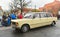 Old Polish limo Polski Fiat 125p on a street parade