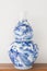 Old porcelain vase blue and white