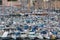 Old port full of boats and yachts,Marseille.