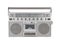 Old Portable Stereo Cassette Player with Clipping Path