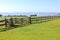 Old post and rail fence with gates