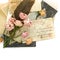 Old postcards, photo, flowers