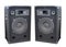 Old powerful stage concerto audio speakers isolated