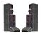 Old powerful stage concerto industrial audio speakers isolated o