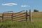 Old prairie pasture metal gate.