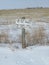 Old prohibition sign in the winter area of Fort MacLeod, Alberta, Canada