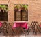 Old pub in a tiny alley in the city center of Ferrara