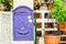 old purple metallic letter ,post or mail box