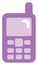 Old purple phone, icon