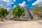 Old pyramid in the jungle at the ancient mayan city of Chichen Itza