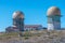 Old radars situated on top of Serra da Estrela mountain in Portu
