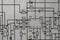 Old radio circuit printed on vintage paper electricity diagram as background. Electric radio scheme from USSR