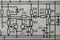 Old radio circuit printed on vintage paper electricity diagram as background. Electric radio scheme from USSR